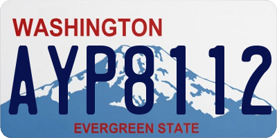 WA license plate AYP8112