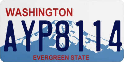 WA license plate AYP8114
