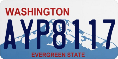 WA license plate AYP8117