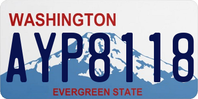 WA license plate AYP8118