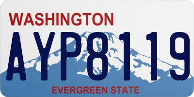 WA license plate AYP8119