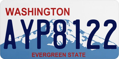 WA license plate AYP8122