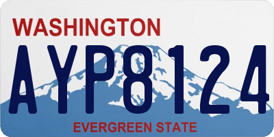 WA license plate AYP8124