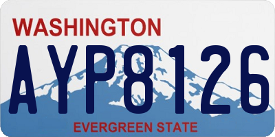 WA license plate AYP8126