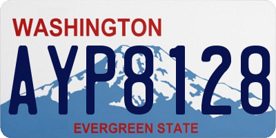 WA license plate AYP8128