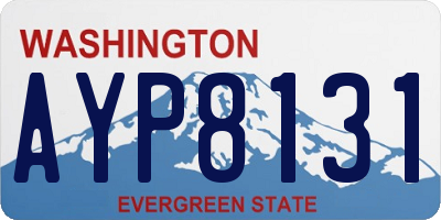 WA license plate AYP8131