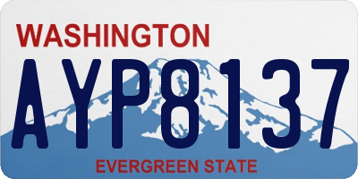 WA license plate AYP8137