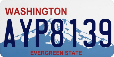 WA license plate AYP8139