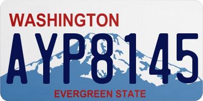 WA license plate AYP8145