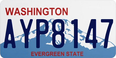 WA license plate AYP8147