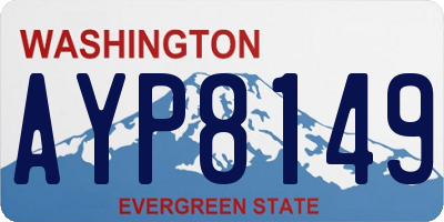 WA license plate AYP8149