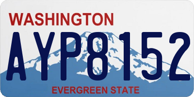 WA license plate AYP8152