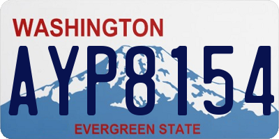 WA license plate AYP8154