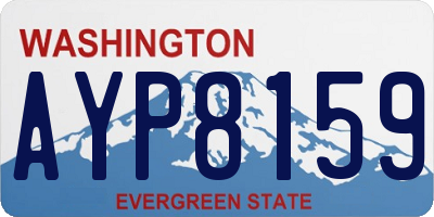 WA license plate AYP8159