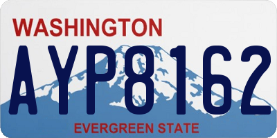 WA license plate AYP8162