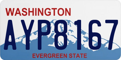 WA license plate AYP8167