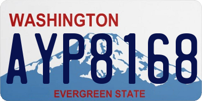 WA license plate AYP8168