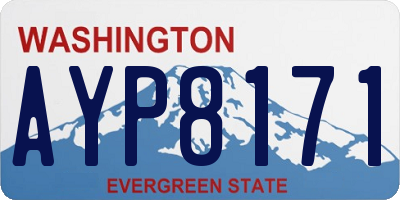 WA license plate AYP8171