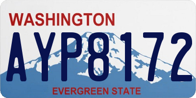 WA license plate AYP8172