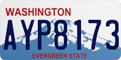 WA license plate AYP8173