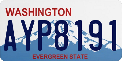 WA license plate AYP8191