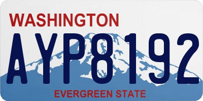 WA license plate AYP8192