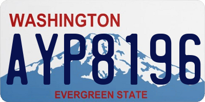 WA license plate AYP8196