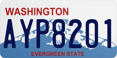 WA license plate AYP8201