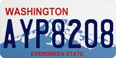 WA license plate AYP8208
