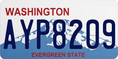 WA license plate AYP8209