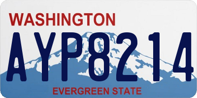 WA license plate AYP8214
