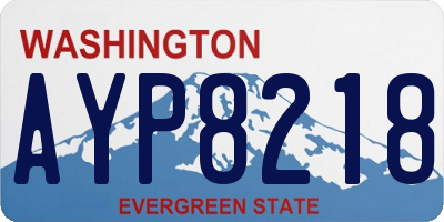 WA license plate AYP8218