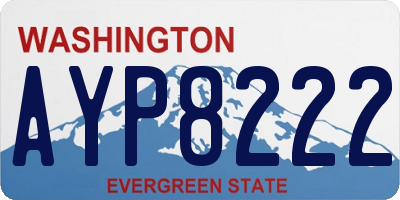 WA license plate AYP8222