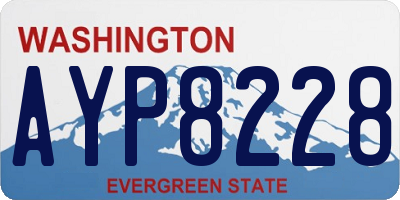 WA license plate AYP8228