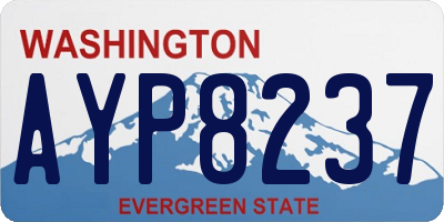 WA license plate AYP8237