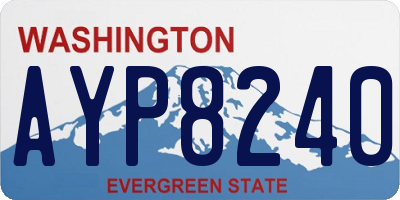 WA license plate AYP8240