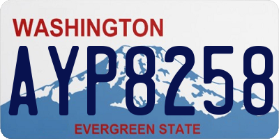 WA license plate AYP8258