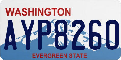 WA license plate AYP8260