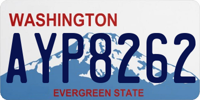 WA license plate AYP8262