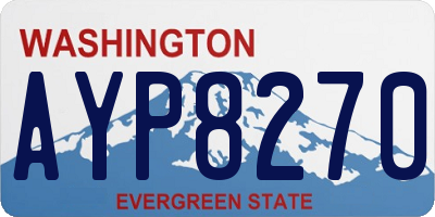 WA license plate AYP8270