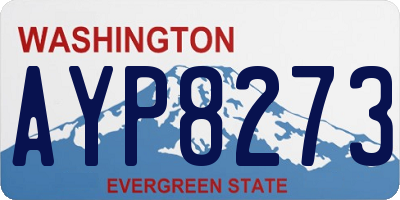 WA license plate AYP8273