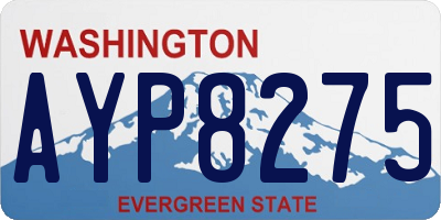 WA license plate AYP8275