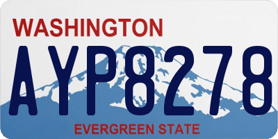 WA license plate AYP8278