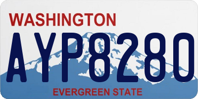 WA license plate AYP8280