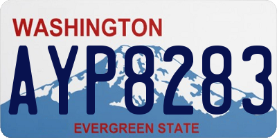 WA license plate AYP8283