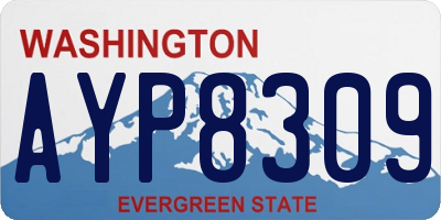 WA license plate AYP8309