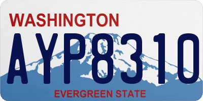 WA license plate AYP8310