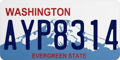 WA license plate AYP8314