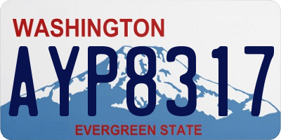 WA license plate AYP8317