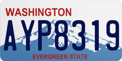 WA license plate AYP8319
